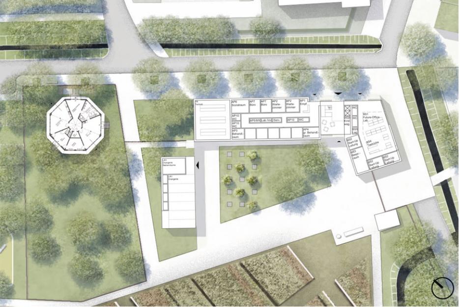 Zoom-in FutureLab, Garten-Akademie, Kita (Quelle Grundriss Kita: rmk Architektur)