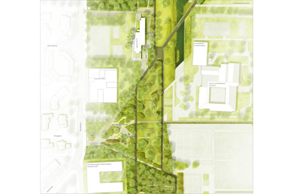 Parkbereich Wald - Lageplan