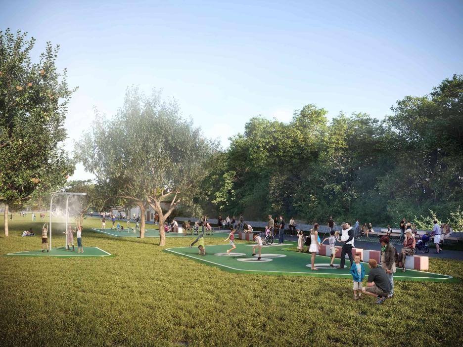 Zentrale Bewegungsfläche / Visualisierung: bloomimages Berlin GmbH