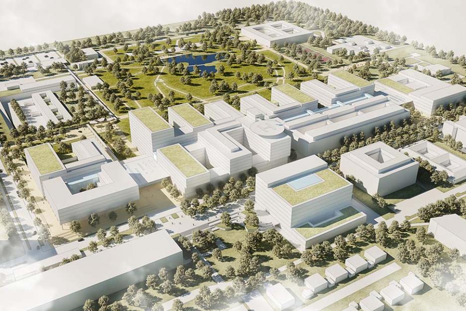 Vogelperspektive Ideenteil Stadtseite