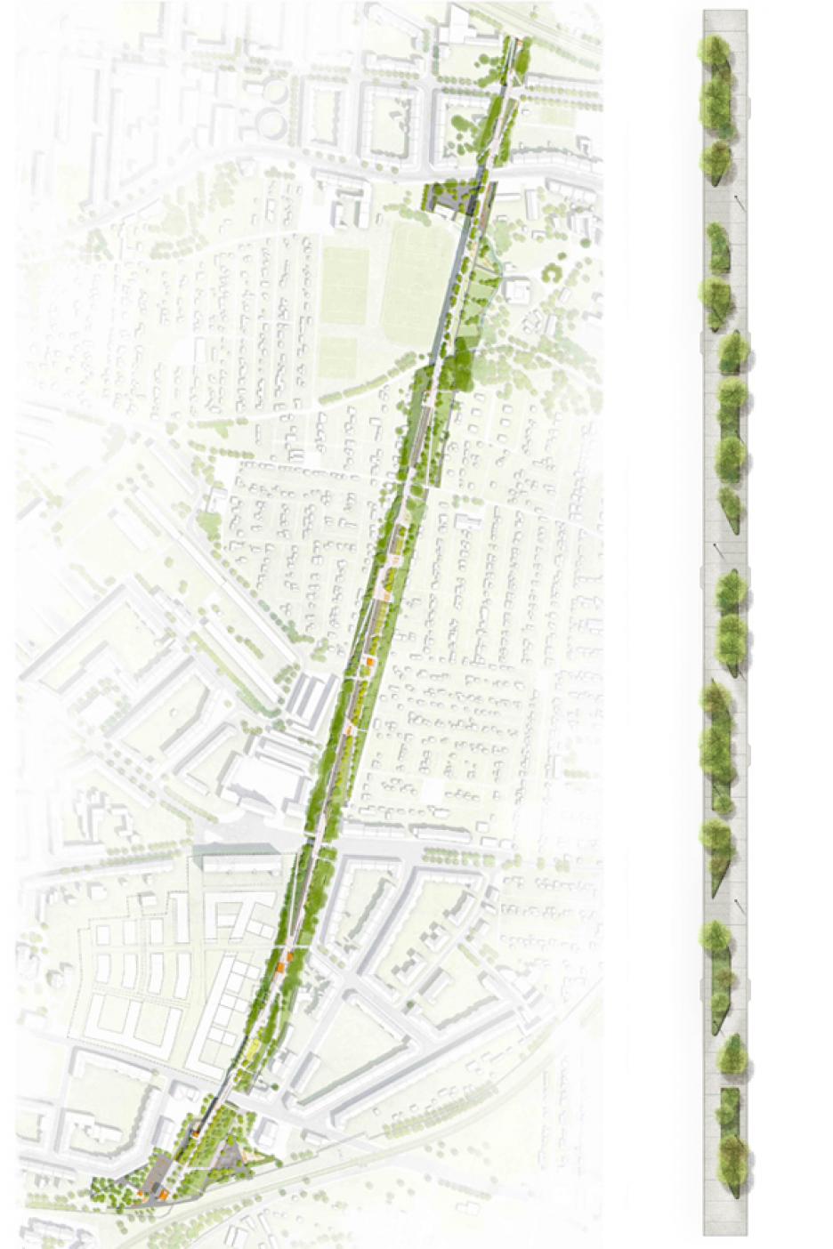 Lageplan und Viadukt
