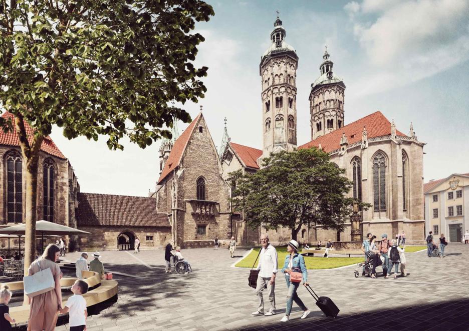 Perspektive "Blick über den Domplatz Ost"