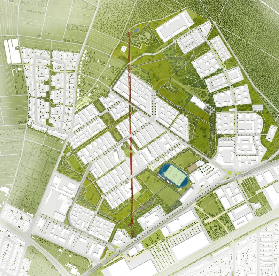 Lageplan Franklin mit Europa-Achse