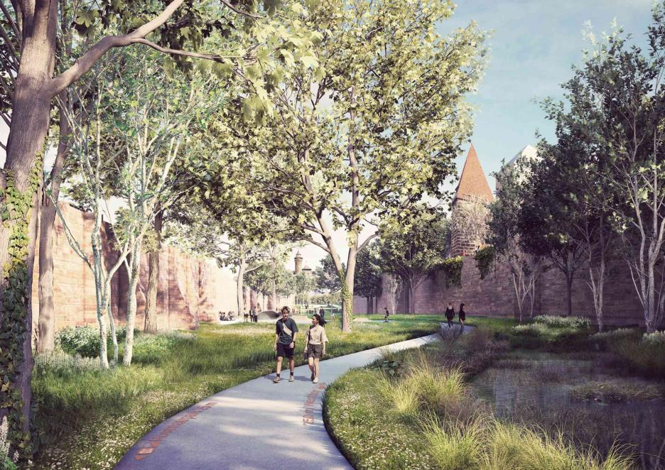 Perspektive Stadtgraben